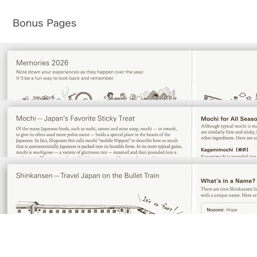 Hobonichi Techo 2026 English Planner Book (January Start) A6 Size / Daily / Jan - Picture 9 of 10